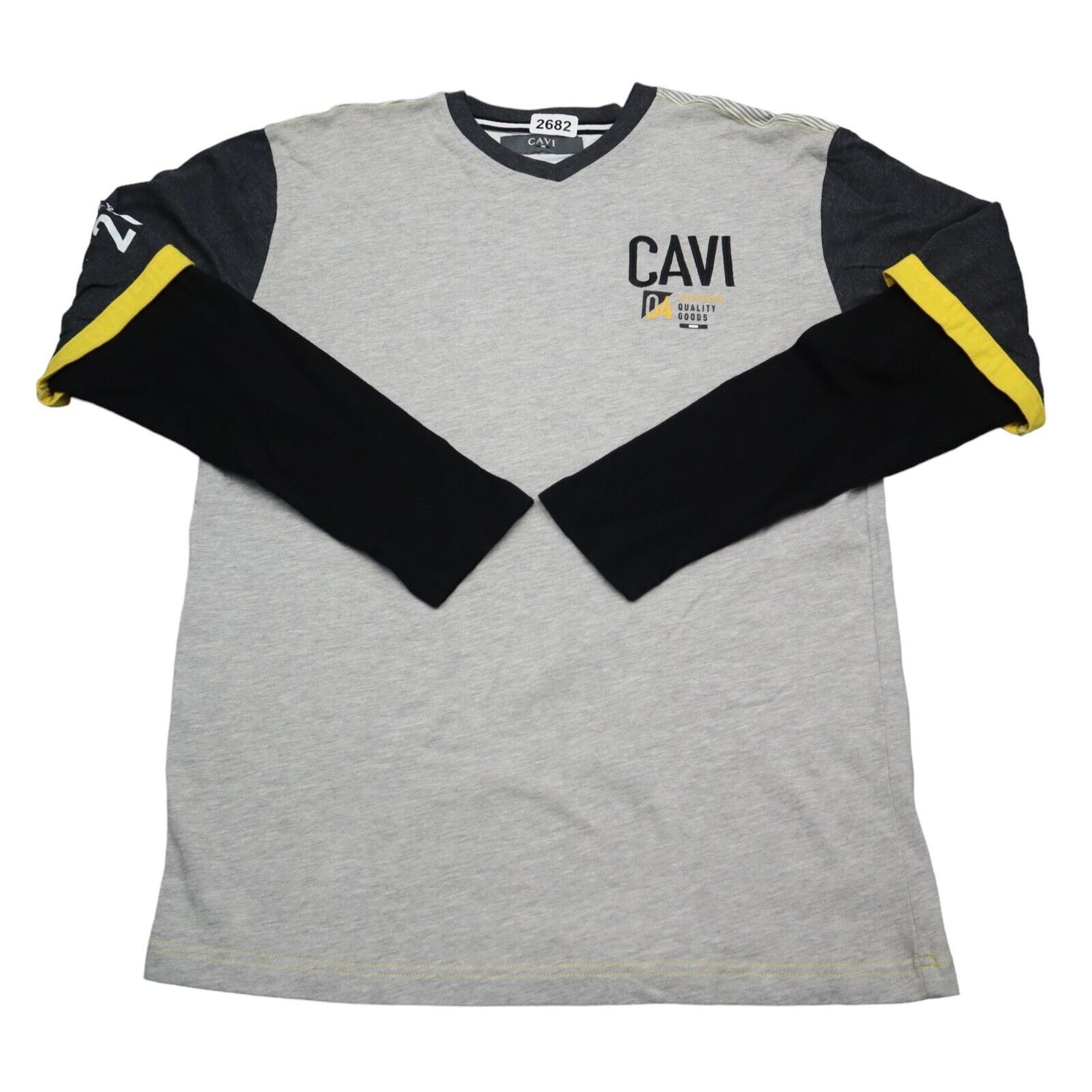 Cavi Shirt Youth L Gray Black Sweater T-Shirt Long Sleeve Boys 04