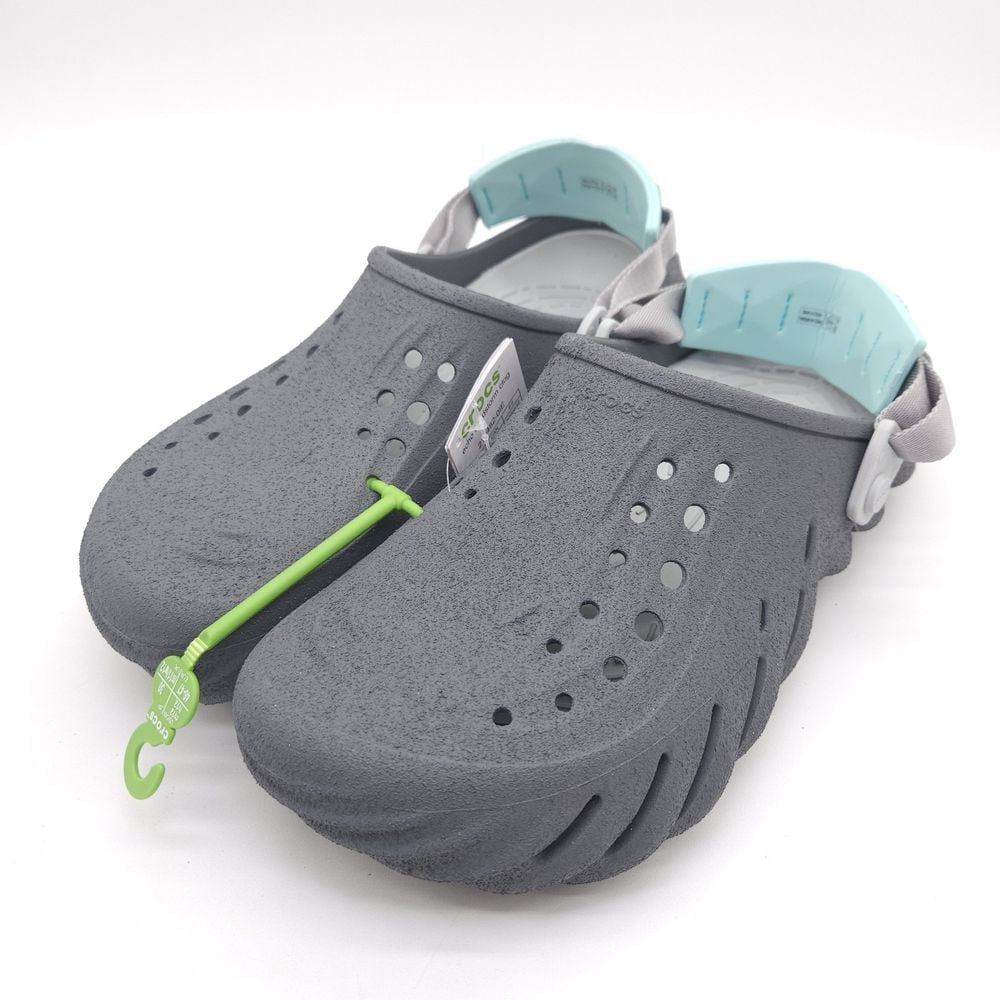 Crocs (Mens 10 Womens 12) Echo Sandstorm Clog Slip On Shoes Sandals Slate Grey