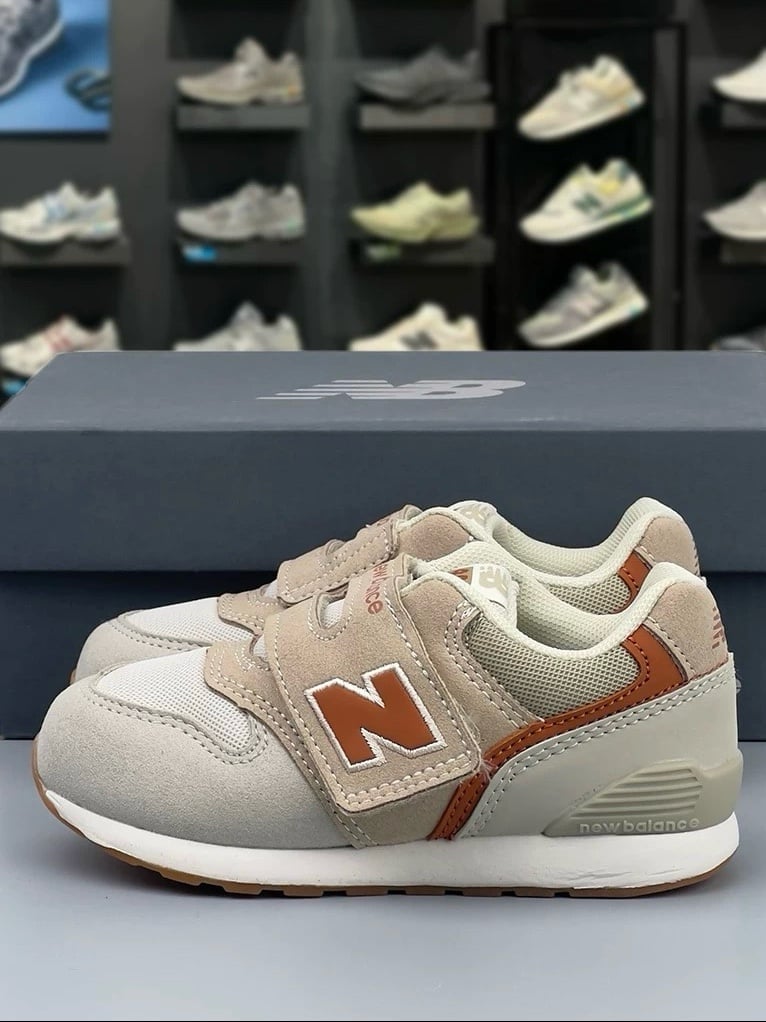 New Balance 996 V3 Beige Maroon Toddler Kids Sneakers Sports Shoes, Size 10
