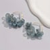 Zircon Flower gold hoop earrings 18k plating