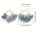 Zircon Flower gold hoop earrings 18k plating