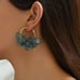Zircon Flower gold hoop earrings 18k plating