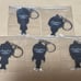 Brand new and unused BUCK-TICK ABRACADABRA keychains, complete set of 5.