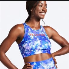 New Peloton Blue Moves High Neck Bra WITH Sports Bra Size medium