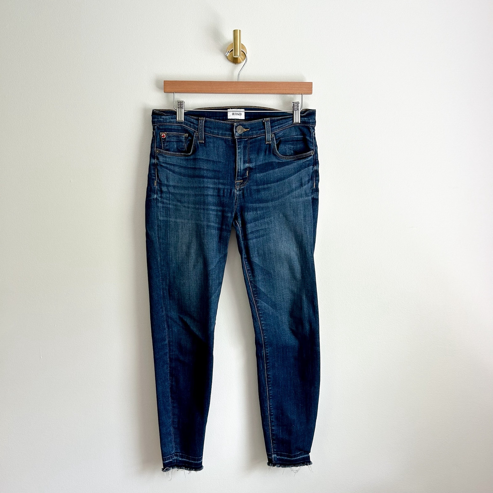 Hudson Krista Super Skinny Crop With Release Hem Jeans Blue 29