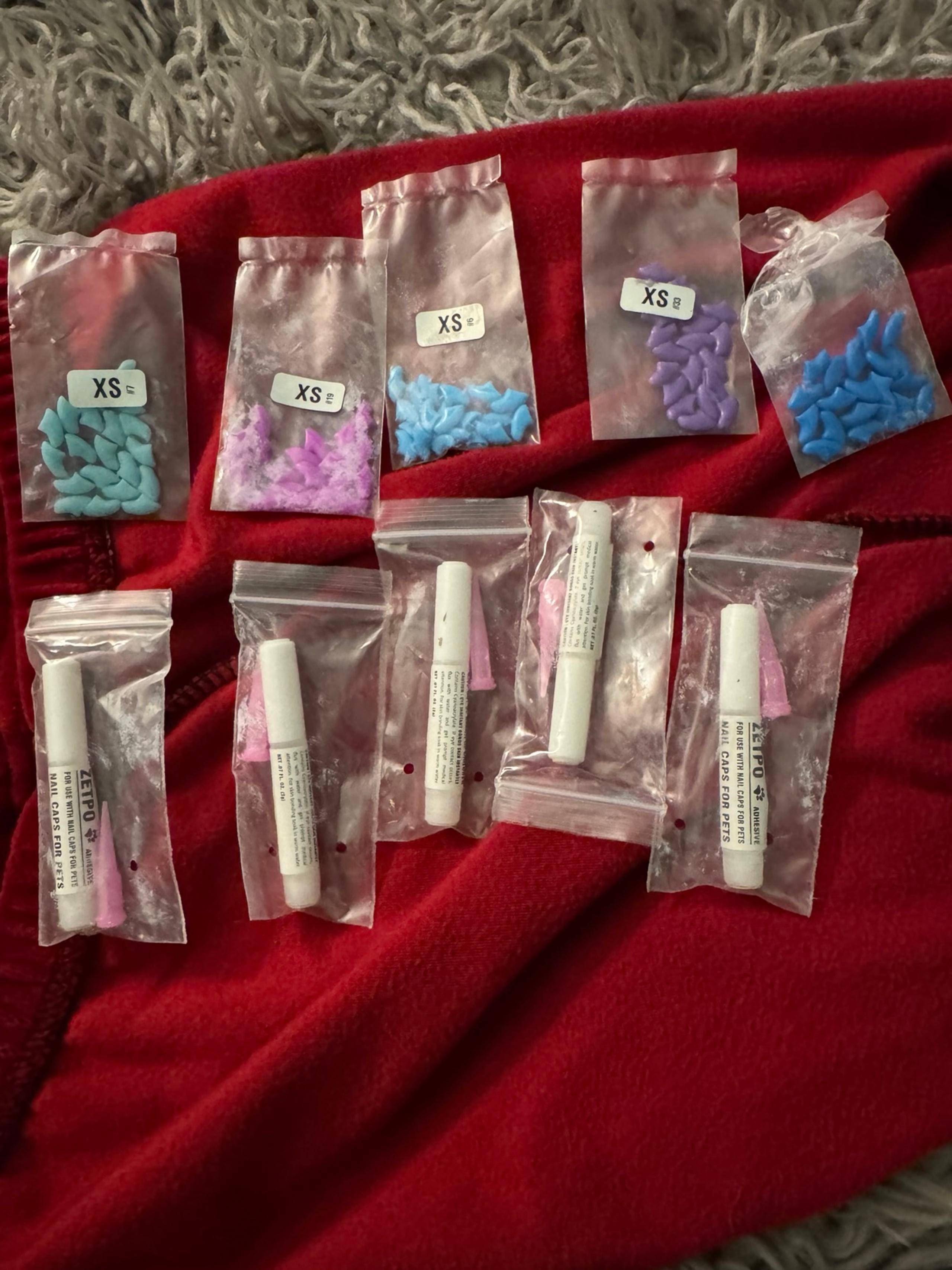 XS nail caps for cats