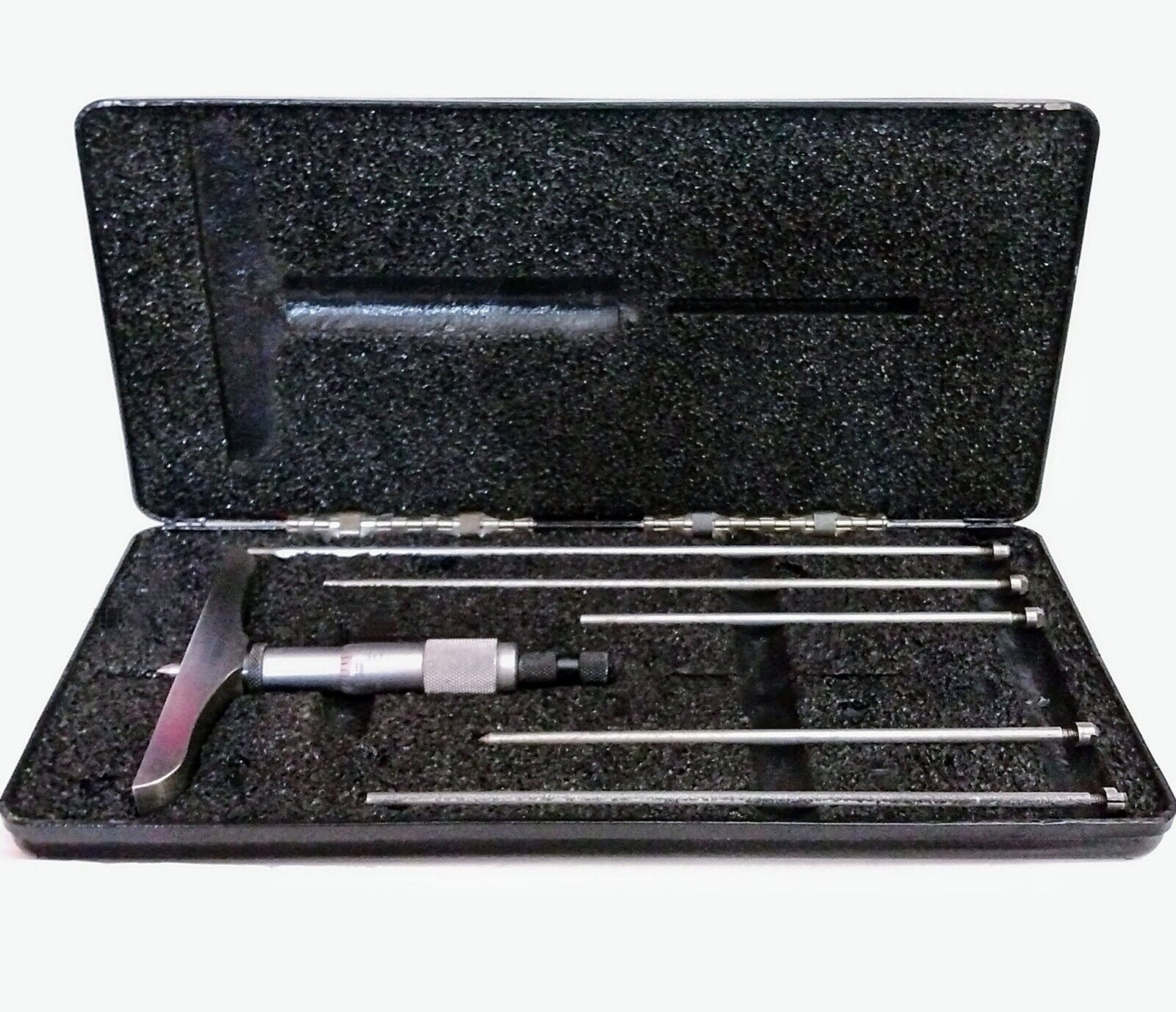 Starrett No. 445 Depth Micrometer Set 0-6 With Ratchet Stop