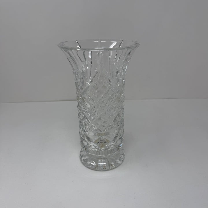 Waterford Ireland Lismore Crystal Cut Flared Footed Flower Vase Home Decoration