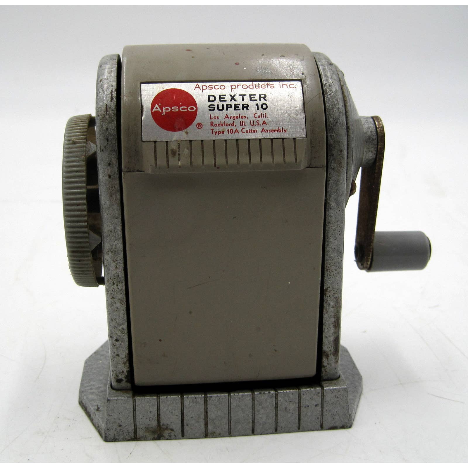 Vintage APSCO Dexter Super 10 Hand Crank Pencil Sharpener