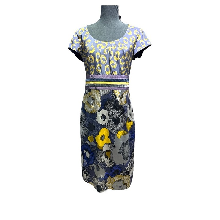 Boden Limited Edition Silk Print Dress Size 6
