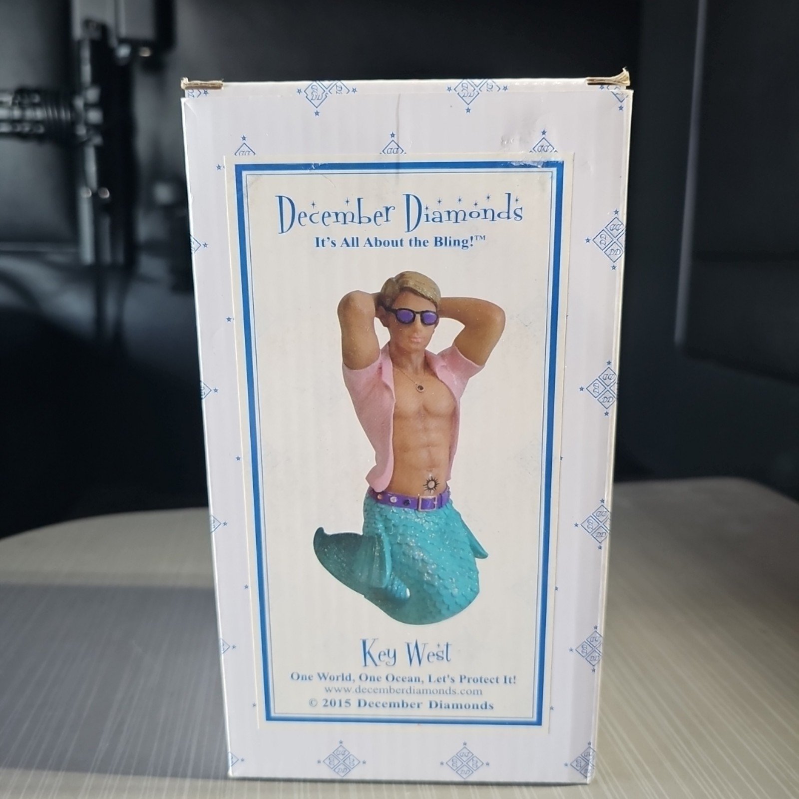 December Diamonds KEY WEST Florida Merman Ornament 2015 New Open Box w/ Tags