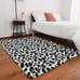 Fluffy Leopard Print Rug, Modern Shag Cheetah Rugs Home Decor for Teen, 4x6 Fee