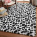 Fluffy Leopard Print Rug, Modern Shag Cheetah Rugs Home Decor for Teen, 4x6 Fee