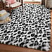 Fluffy Leopard Print Rug, Modern Shag Cheetah Rugs Home Decor for Teen, 4x6 Fee