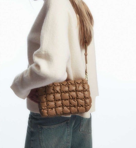 COS QUILTED CROSSBODY - LEATHER Brown Sold Out Item