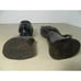 Vintage African Hand Carved Ebony Male and Female Busts 9 Tall