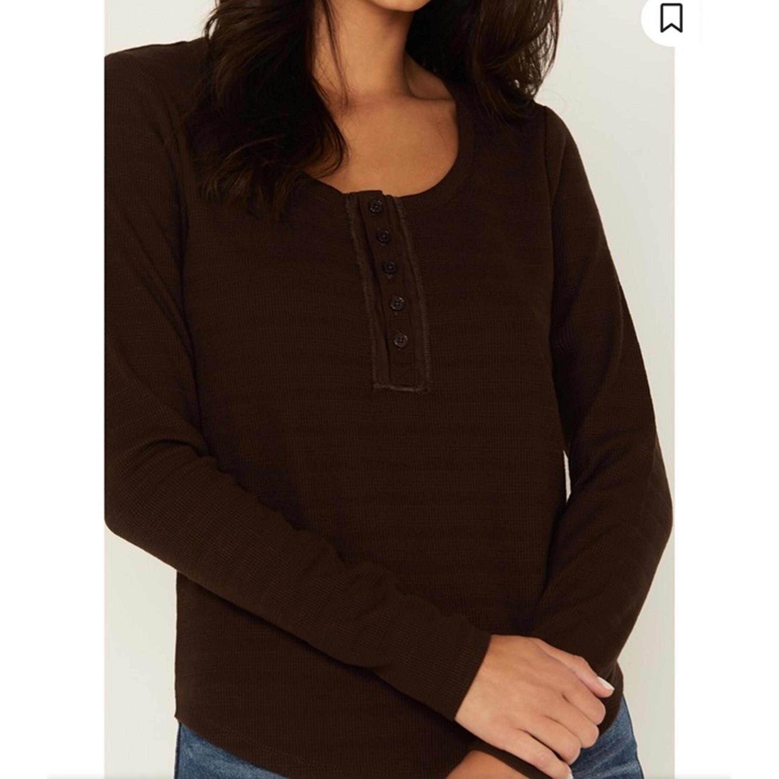 NWT CLEO + WOLF WOMEN'S LONG SLEEVE HENLEY TOP Size Medium