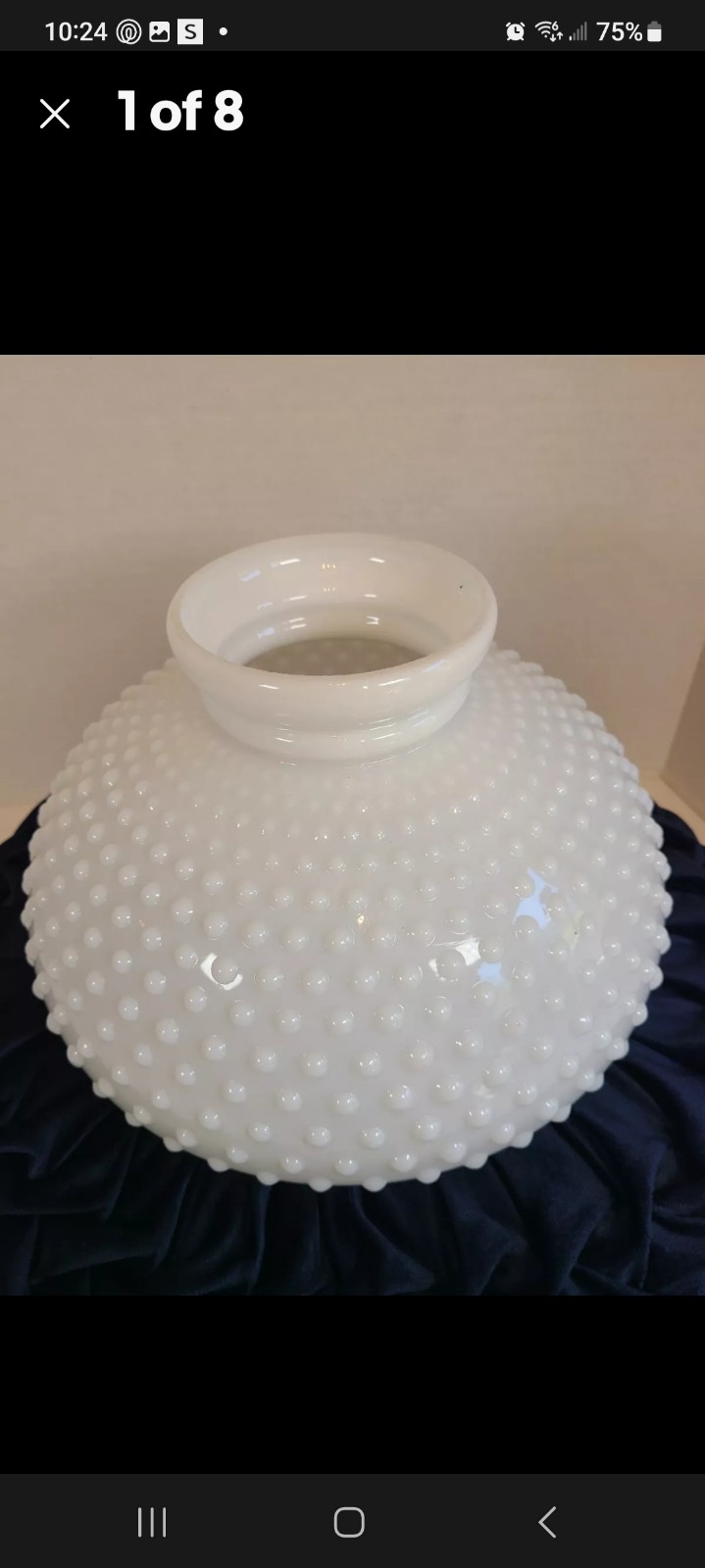 Antique Hobnail globe lampshade replacement globe