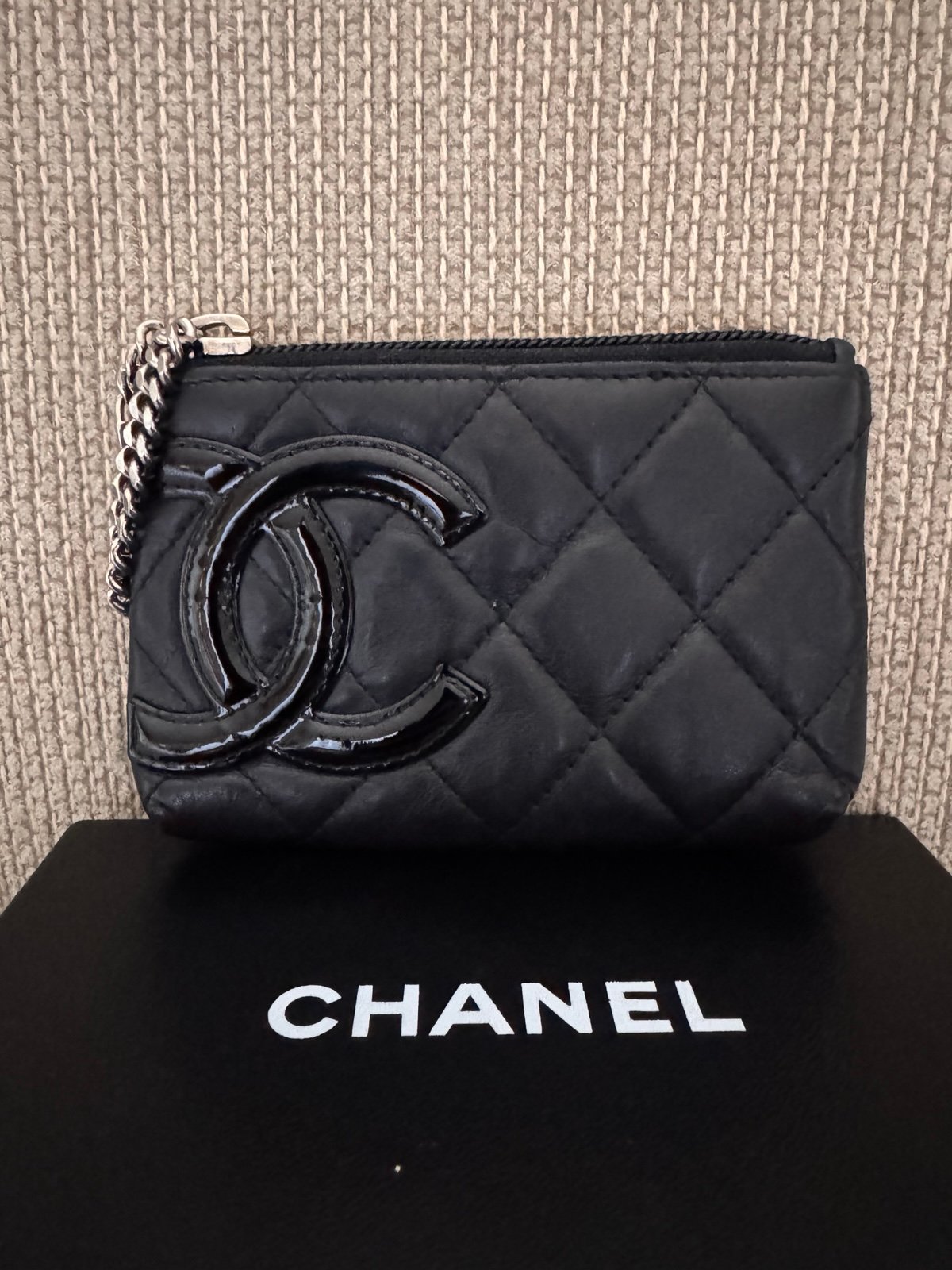 Chanel zipped coin purse