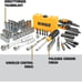 DEWALT Mechanics Tools Kit and Socket Set, 1/4 & 3/8 Drive, SAE, 108-Piece (DW
