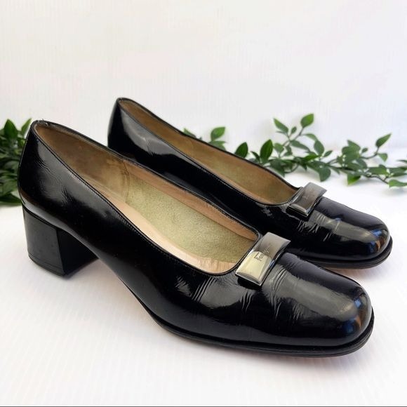 【送料&関税込】Ferragamo Leather Pumps With Logo Ferragamo 60mm Double-bow Leather Pumps | Black | FARFETCH