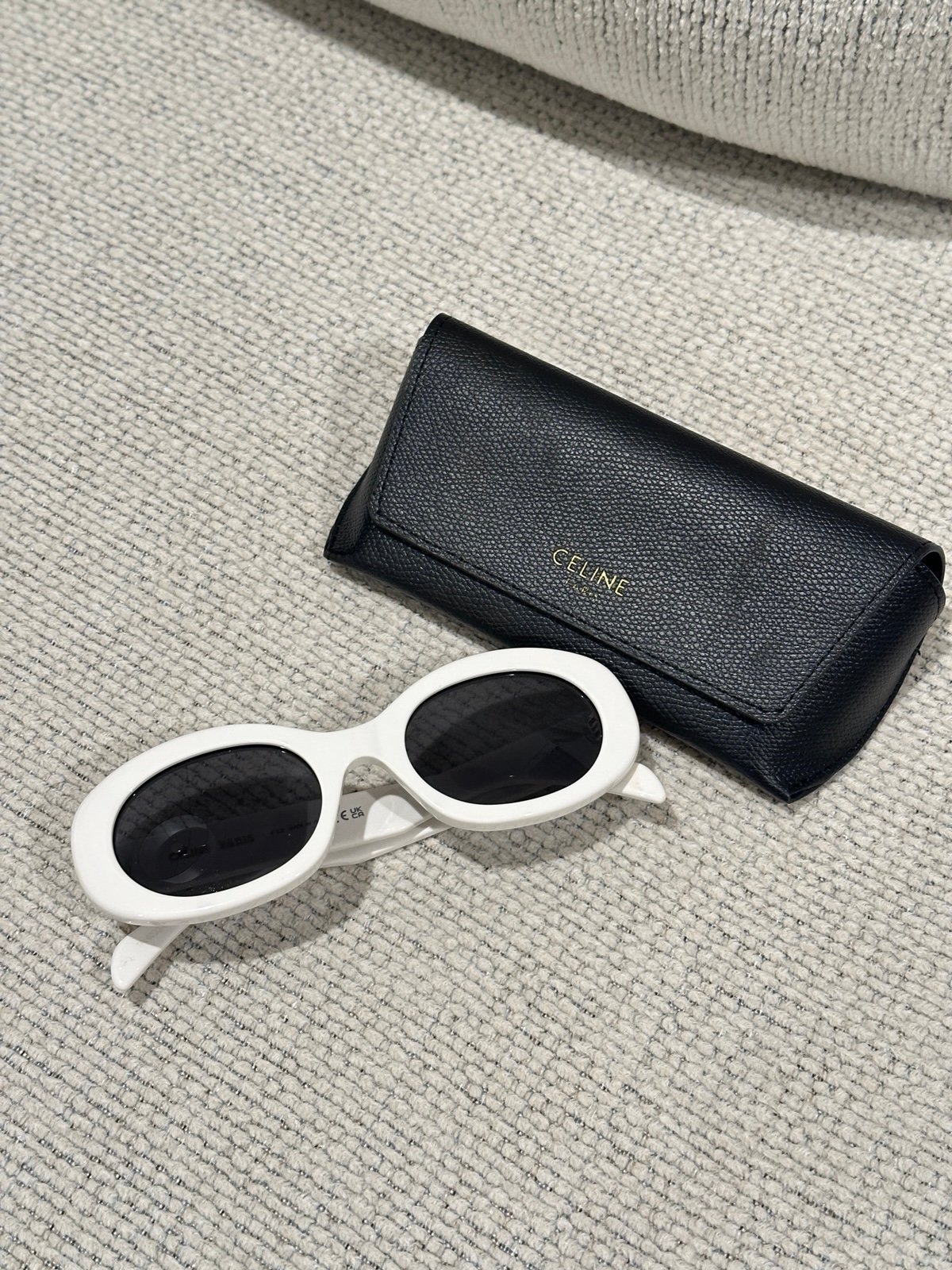 Celine CL40194U Triomphe Oval Sunglasses Ivory