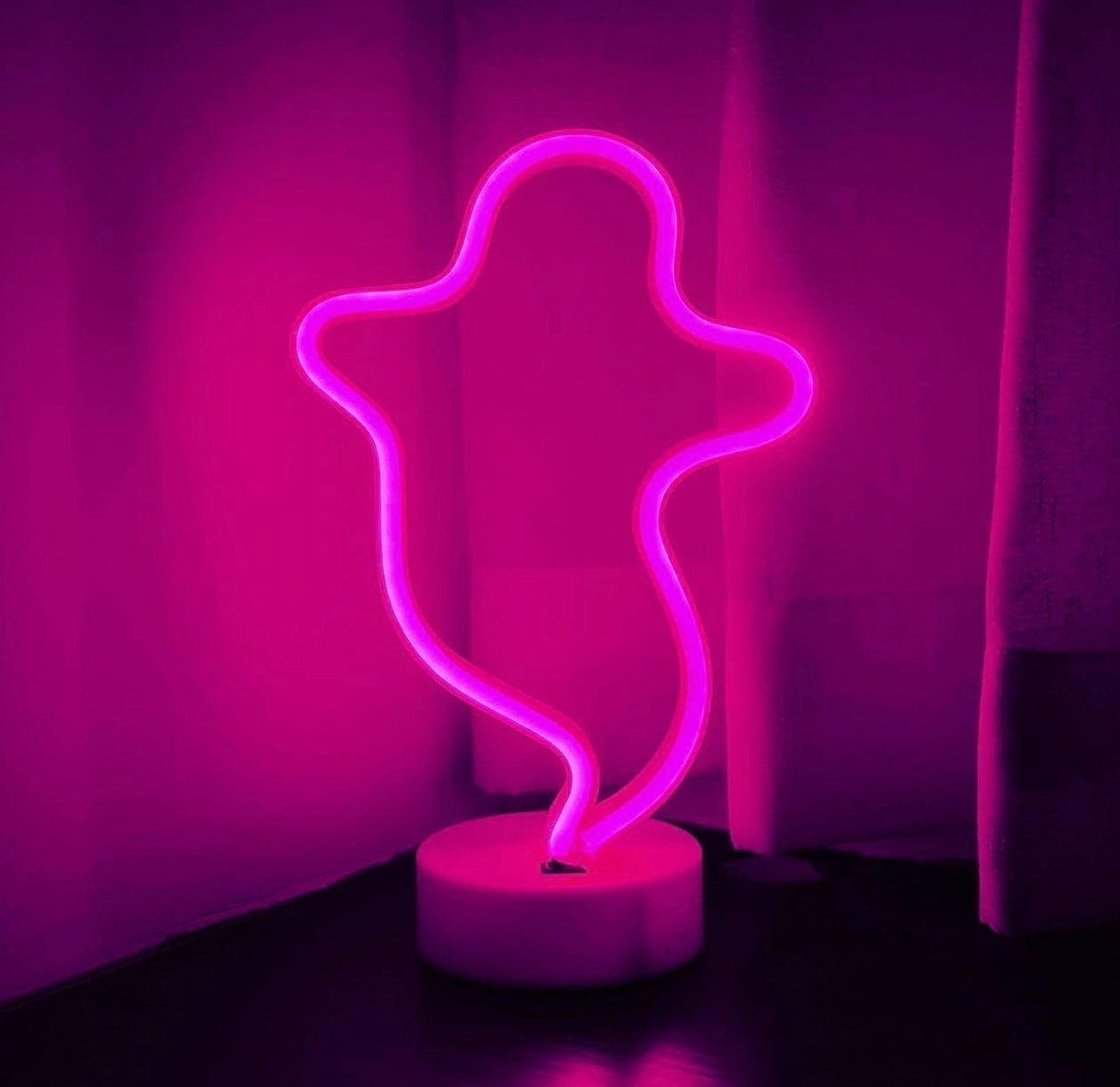 Spooky Pink Ghost LED Light Decor
