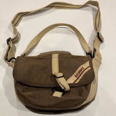 DOMKE F-10 medium camera bag shoulder strap padded inside canvas brown pockets