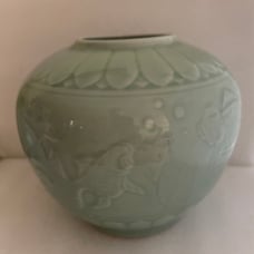 Chinese Green, Green Fish Vase