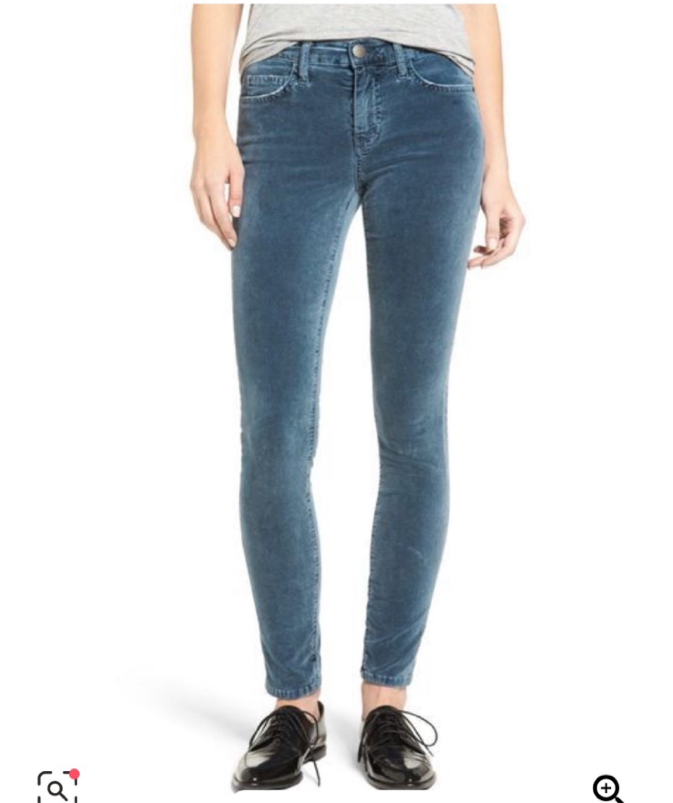 Current/Elliot The GREAT Skinny corduroy Teal Pants New