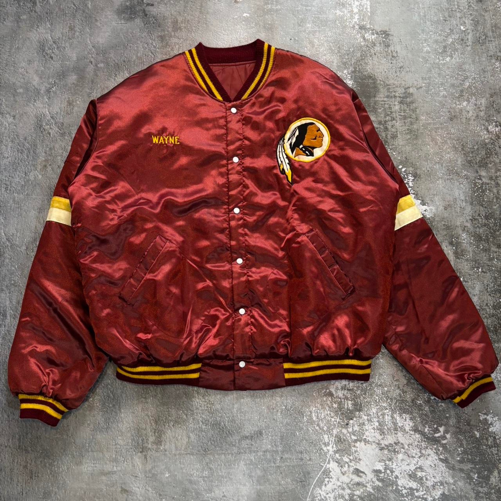 Vintage 90s Washington Redskins Satin Bomber Jacket! Washington Football Team XL