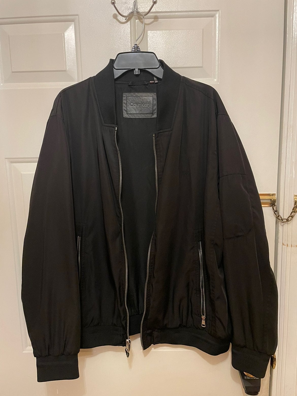 Calvin Klein Men's Flight Bomber Jacket Black Size XL