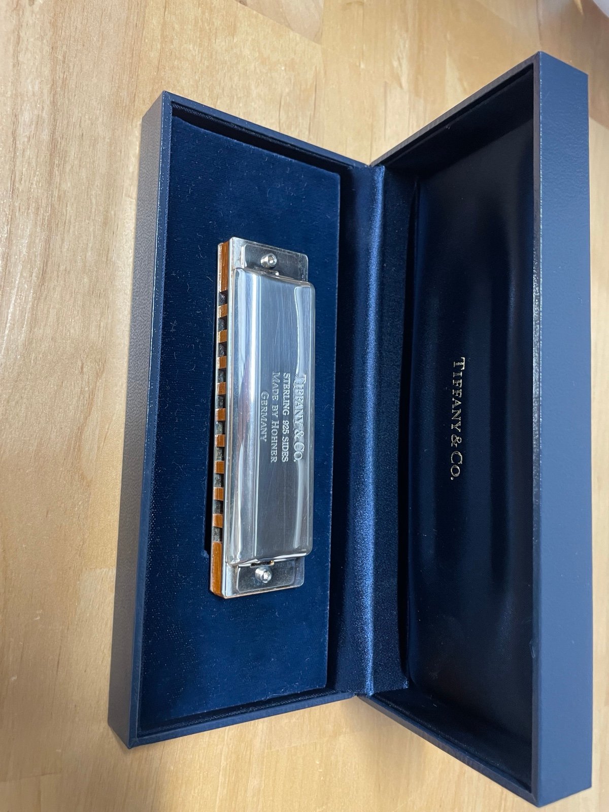Genuine Rare Boxed Vintage Tiffany & Co Sterling Silver Hohner German Harmonica!
