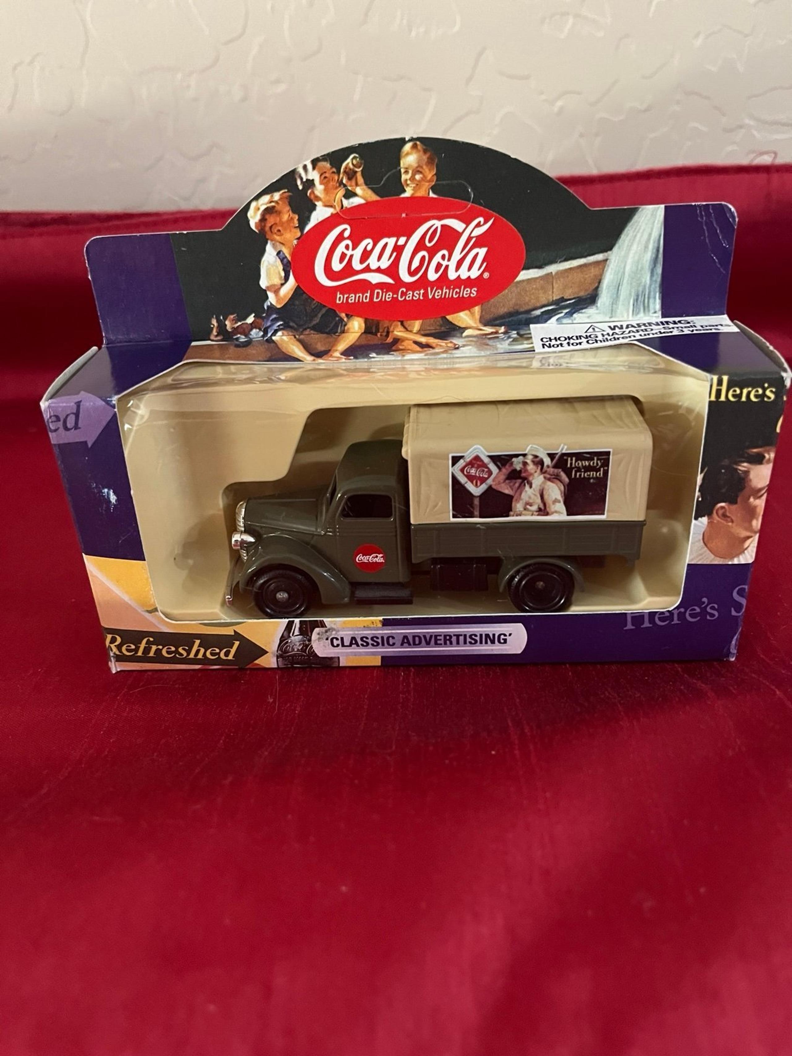 Vintage Coca-Cola Die-Cast 1939 Ford Canvas Back Truck