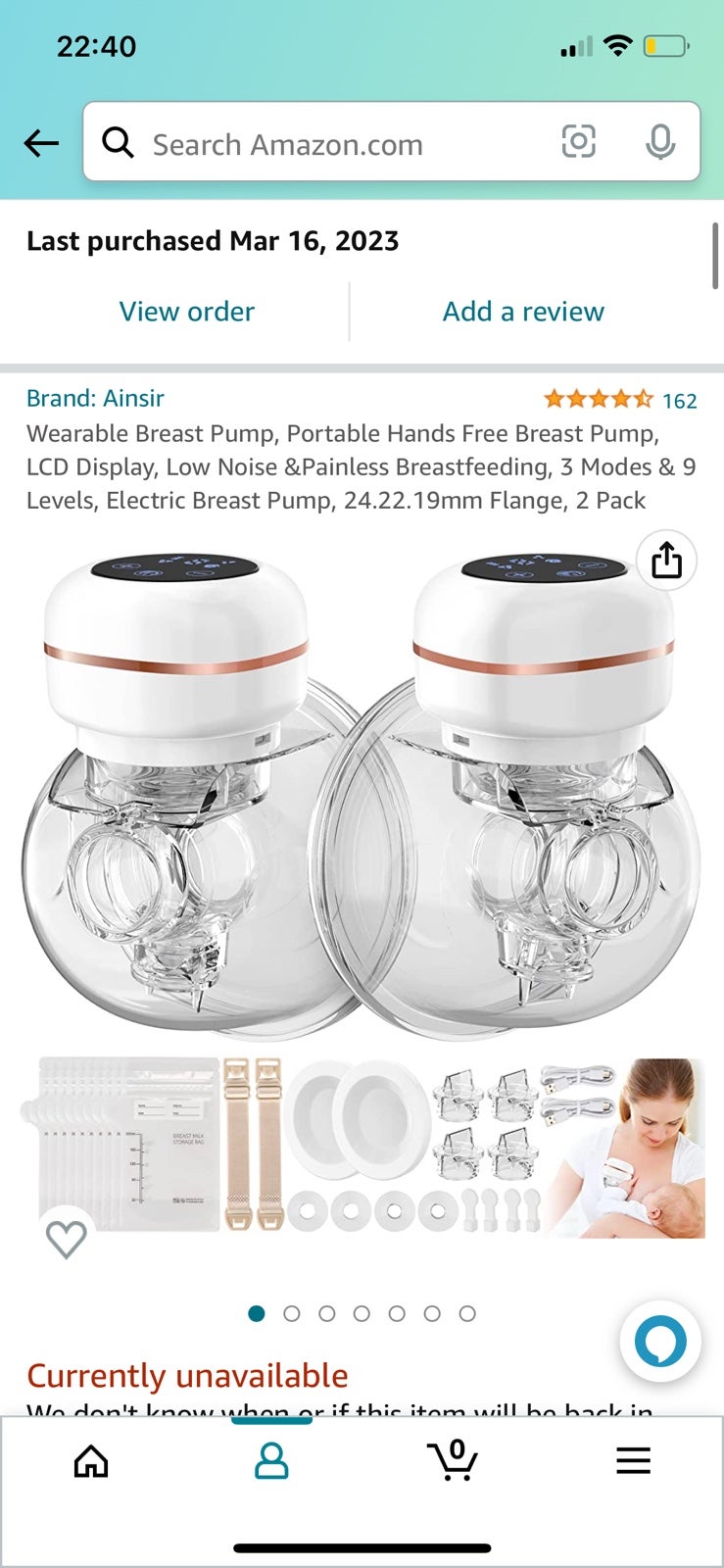 Hands free breast pump