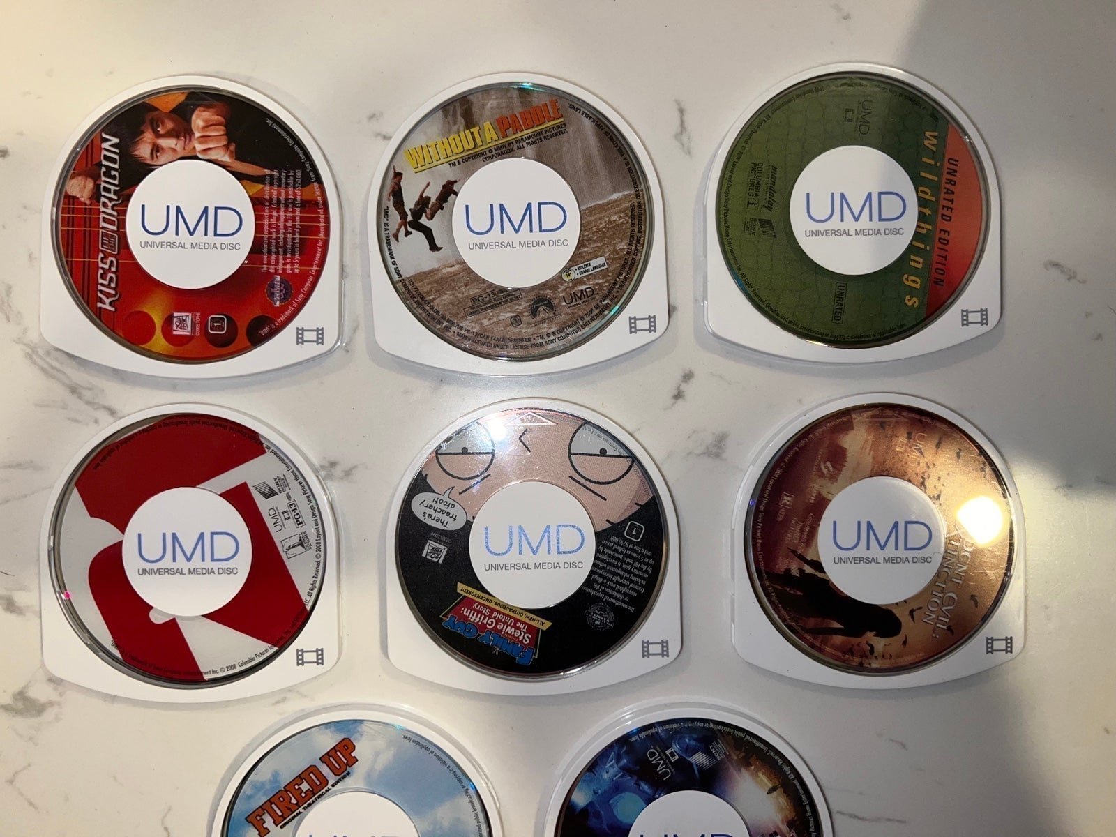 8 PSP UMD Movie Collection