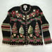 Vintage Heirloom Collectibles Cardigan Sweater Womens L Christmas Tree knit