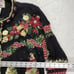 Vintage Heirloom Collectibles Cardigan Sweater Womens L Christmas Tree knit
