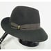 Borsalino Bellagio Fur Felt Fedora Dark Green Hat Italy
