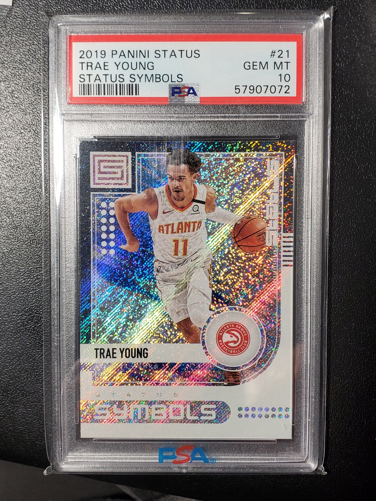 2019 Panini Status # 21 Trae Young Status Symbols Gem Mint 10