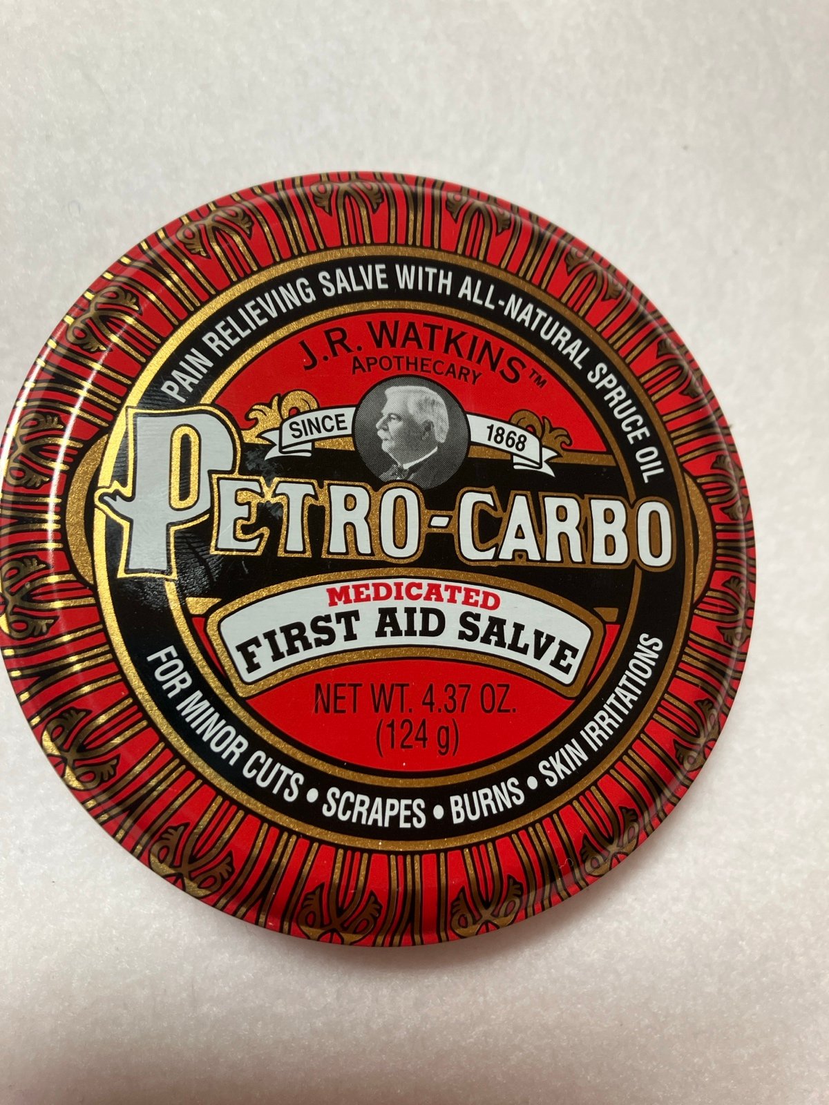 J R Watkins Petro-Carbo Medicated First Aid Salve 4.37 Oz - Used Once