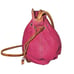 Vintage Lucky Brand Burgundy Cotton,Linen&Leather Canvas Bucket Crossbody Bag