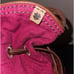 Vintage Lucky Brand Burgundy Cotton,Linen&Leather Canvas Bucket Crossbody Bag