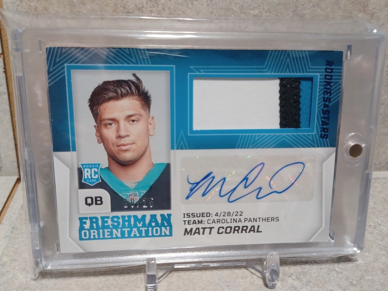 MATT CORRAL - /25 Jersey/Autograph 2022 Rookies & Stars Football
