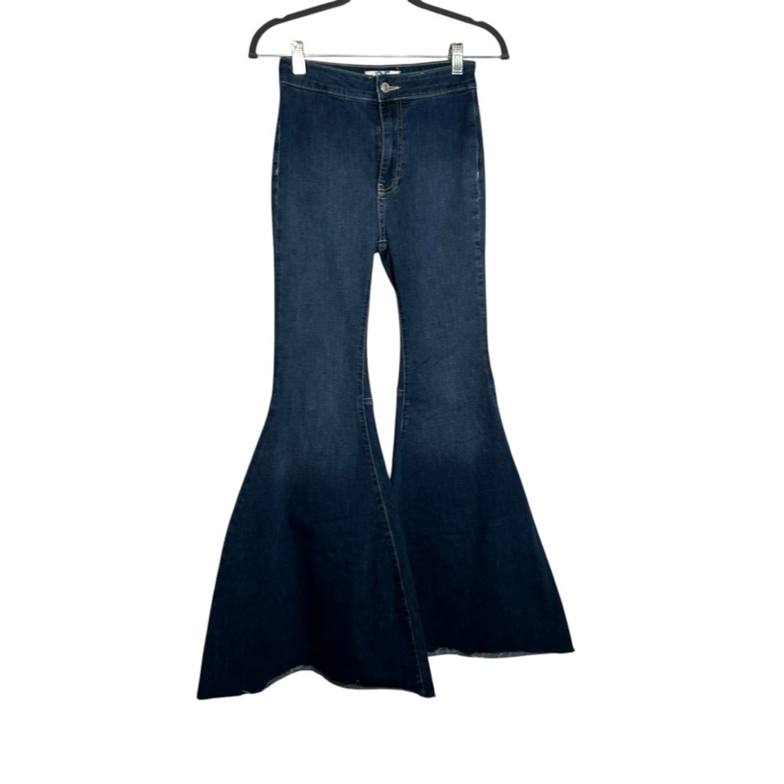 We the Free Free People Just Float On Super Flare Bell Bottom Denim Jeans 25