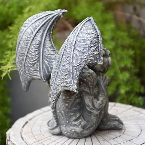 OwMell Gargoyle Statue Garden Guardian Sculpture Figurine Gothic Indoor Outdoor