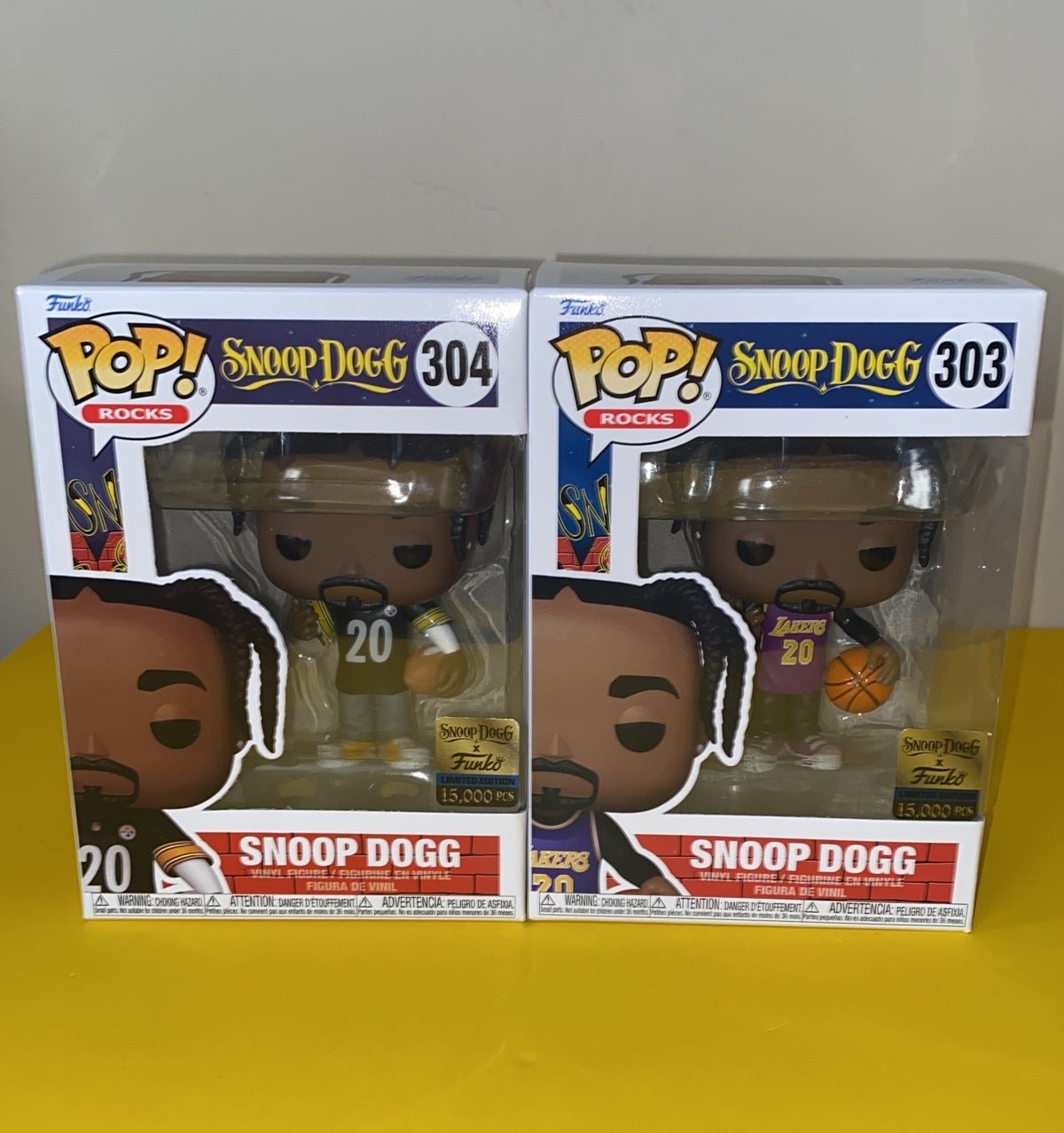 Snoop Dogg 15K Lakers and Steelers Funko POP Exclusive SET cti2024.org