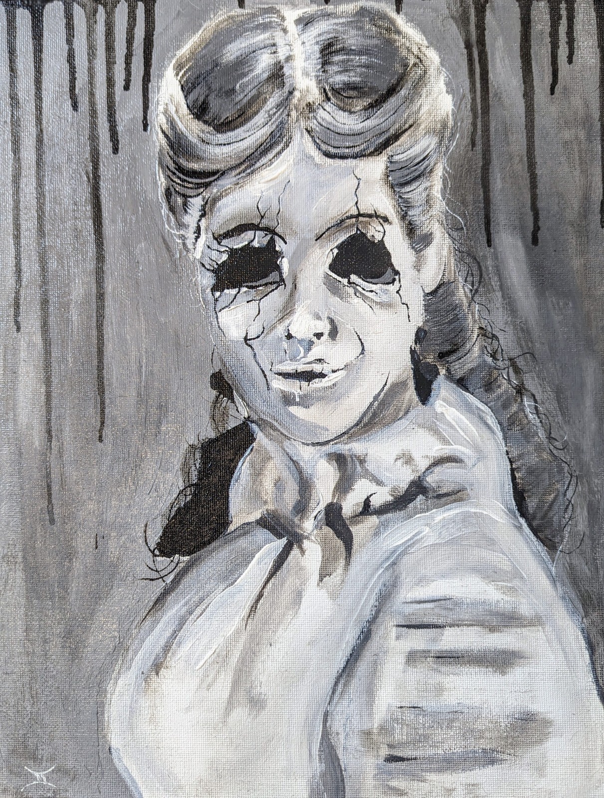 Unseen Sorrow Acrylic Painting