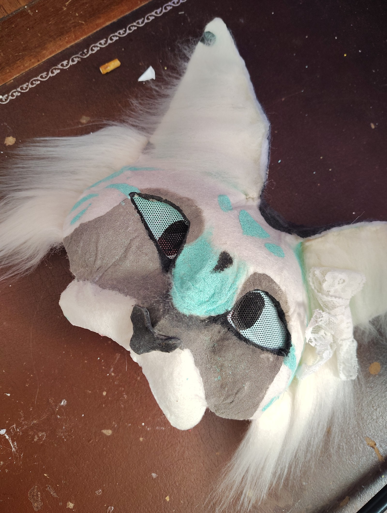 High quality starry grey cat mask