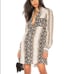 Joie Snake Print Long Sleeve Shirt Dress